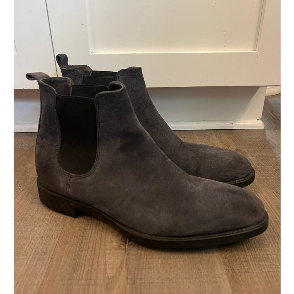 Bruno Magli Canyon Men's Gray Leather Slip-on Chelsea Boot